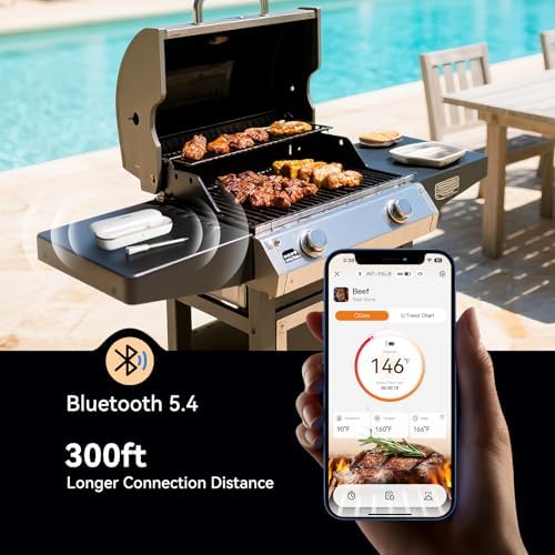 INKBIRD Wireless Meat Thermometer INT-11S-B, Bluetooth 5.4 Thermometer with Ultra-High Detection Accuracy of ±0.5°F, 5 Sensors in 1 Probe Smart Meat Thermometer for Grills, Ovens, Smokers, Air Fryers - Image 2
