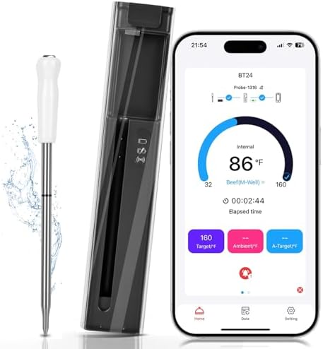 Bluetooth Meat Thermometer Digital for Grilling, Smoking, BBQ, Oven by ChefLab