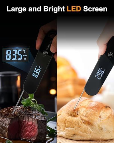 0.5 Sec Instant Read Digital Meat Thermometer, Black - Image 4