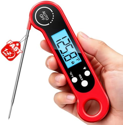 Meat Thermometer Digital, 1-2 Sec Instant Read for Cooking Grilling by Vuwwey