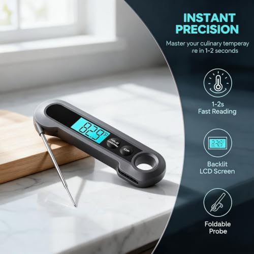 Digital Grill Meat Thermometer with Magnetic Back - Image 2