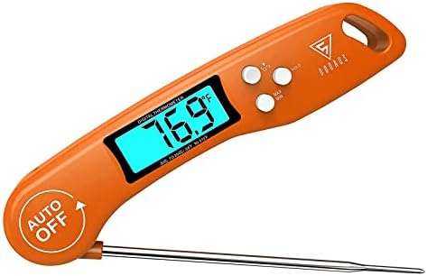 Digital Meat Thermometer, Instant Read Dial Thermometers for Cooking Orange by DOQAUS