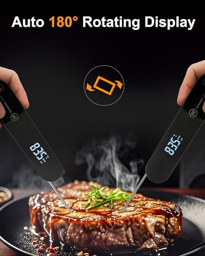 0.5 Sec Instant Read Digital Meat Thermometer, Black - Image 5