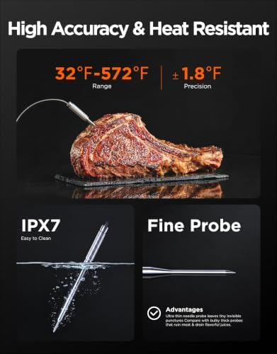 Govee WiFi Meat Thermometer Digital with 4 Probe, App Notification Alert - Image 3