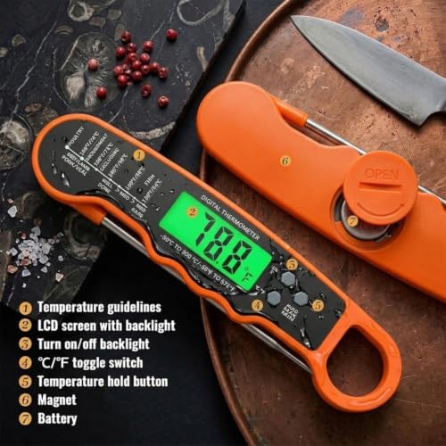 Meat Thermometer Digital Instant Read Food Thermometer for Oven & Cooking - Image 4