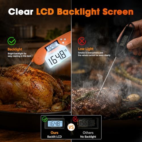 DOQAUS Meat Thermometer – Temperature Calibrators Food Thermometer Orange - Image 3