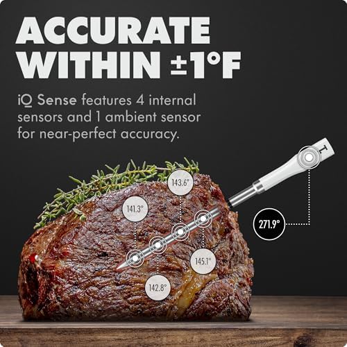 CHEF iQ Sense | Smart Wireless Meat Thermometer | Ultra-Thin Probe | WiFi Unlimited Range | 1000°F Heat Safe | 5 Sensors | BBQ, Grill, Oven, Smoker, Air Fryer | Gen3 - Image 2