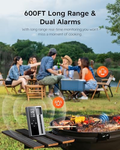 Wireless Meat Thermometer Digital, Smart Bluetooth Instant Read, Grey - Image 4