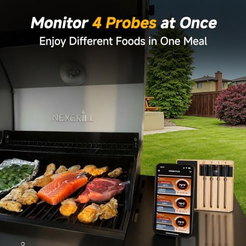 Smart Wireless Meat Thermometer with 4 Probe, Bluetooth Food Thermometer for iOS and Android, for BBQ, Grill, Smoker - Image 5