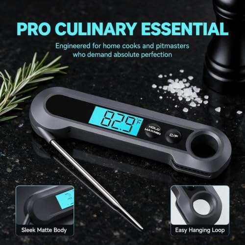 1-2s Instant Read Meat Thermometer, Digital Cooking Thermometer - Image 4