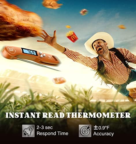 Digital Meat Thermometer, Instant Read Dial Thermometers for Cooking Orange - Image 2