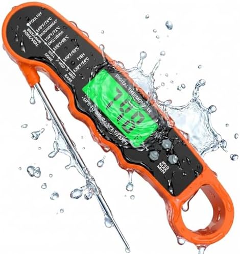Meat Thermometer Digital Instant Read Food Thermometer for Oven & Cooking by ZIKUREL