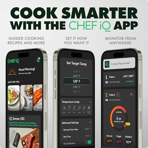 CHEF iQ Sense | Smart Wireless Meat Thermometer | 4 Ultra-Thin Probes | WiFi Unlimited Range | 1000°F Heat Safe | 5 Sensors | BBQ, Grill, Oven, Smoker, Air Fryer | Gen3 - Image 3