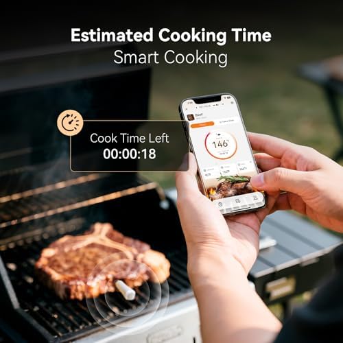 INKBIRD Wireless Meat Thermometer INT-11S-B, Bluetooth 5.4 Thermometer with Ultra-High Detection Accuracy of ±0.5°F, 5 Sensors in 1 Probe Smart Meat Thermometer for Grills, Ovens, Smokers, Air Fryers - Image 6