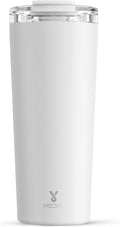 Meoky 24 oz Travel Coffee Mug with Leak-proof Lid, Stainless Steel Insulated Coffee Tumbler, Keeps Hot for 8 Hours or Cold for 24 Hours, Fits in Car Cup Holder (Ivory) by MEOKY