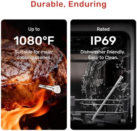 Wireless Meat Thermometer, WiFi & Bluetooth, 2 Probes - Image 5