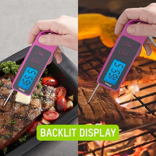 Taylor Tru Temp Digital Meat Thermometer with Folding Probe, Caribiner Clip - Image 6
