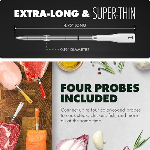 CHEF iQ Sense | Smart Wireless Meat Thermometer | 4 Ultra-Thin Probes | WiFi Unlimited Range | 1000°F Heat Safe | 5 Sensors | BBQ, Grill, Oven, Smoker, Air Fryer | Gen3 - Image 5