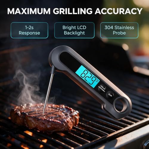 Digital Grill Meat Thermometer with Magnetic Back - Image 6