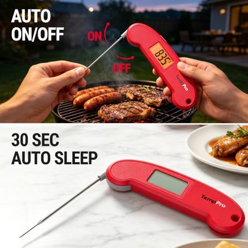 TempPro TempX2 0.3s Instant Read Meat Thermometer Digital for Cooking Food - Image 4