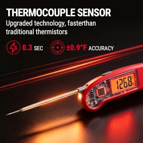 TempPro TempX2 0.3s Instant Read Meat Thermometer Digital for Cooking Food - Image 3
