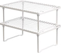 Amazon Basics Space-Saving Stackable Metal Kitchen Cabinet Organizer Shelves by AmazonBasics