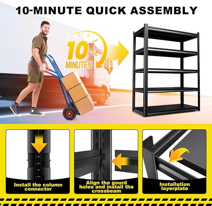 2 Pack 5-Tier Garage Shelving - Image 4