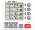 Digital Dual Kitchen Timer, 4 Channels Independent Countdown Timer, Large by MOSTRUST