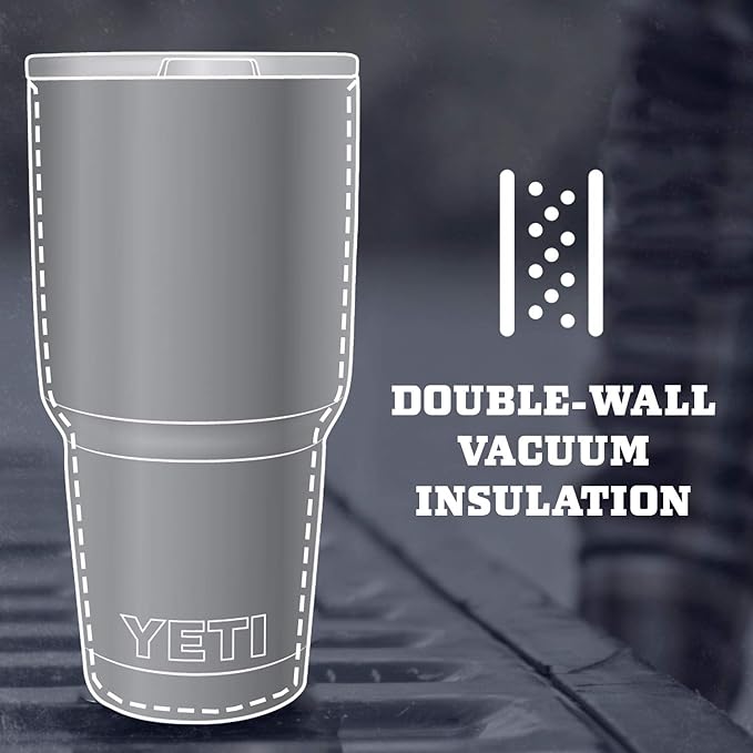 YETI Rambler 30 oz Stainless Steel Vacuum Insulated Tumbler w/MagSlider Lid, Stainless - Image 3