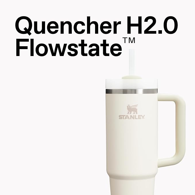 STANLEY Quencher H2.0 Flow State Tumbler, 20 oz, Slate Blue Drift | Handle and Straw | 3-Position Lid | Cup Holder Compatible for Travel | Insulated Stainless Steel Cup | BPA-Free - Image 4