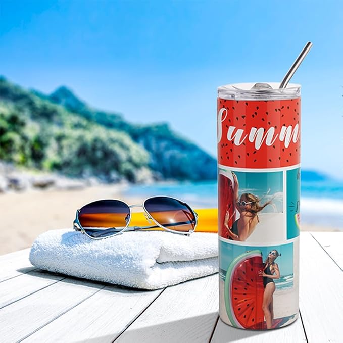 PYD Life 10 Pack Sublimation Tumblers Bulk Blank 20 OZ Skinny White Stainless Steel Tumbler Cups with Straw and Lid for Mug Tumbler Heat Press Sublimation Oven Printing - Image 6