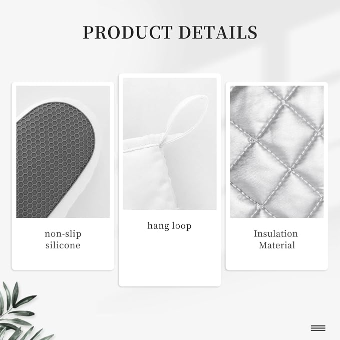 Oven Mitts and Pot Holders Light Pink Marble Art Silicone Kitchen Accessories - Image 5