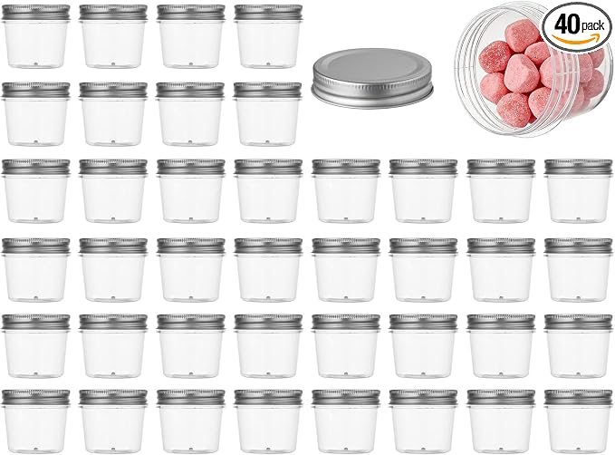 novelinks 4 oz Small Plastic Jars by novelinks