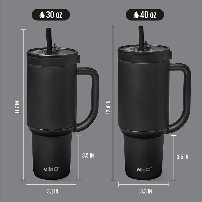 Ello Oasis 40oz Stainless Steel Tumbler - Black - Image 8