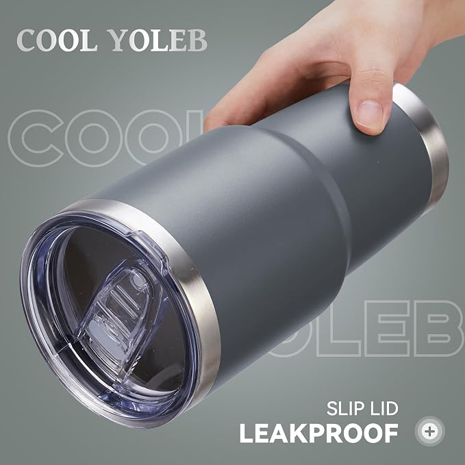 30 oz Tumbler with Lid Stainless Steel Tumblers Bulk Vacuum Insulated Cup Reusable Powder Coated Travel Mug Double Wall Leak Proof Cups Keep Cold Drinks for 12 Hours Grey, Set of 12 - Image 4