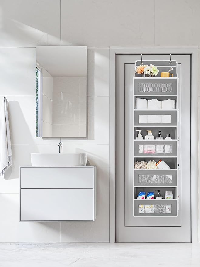 JARLINK Over The Door Organizer Storage, 5 Shelf Hanging Door Organizer - Image 2