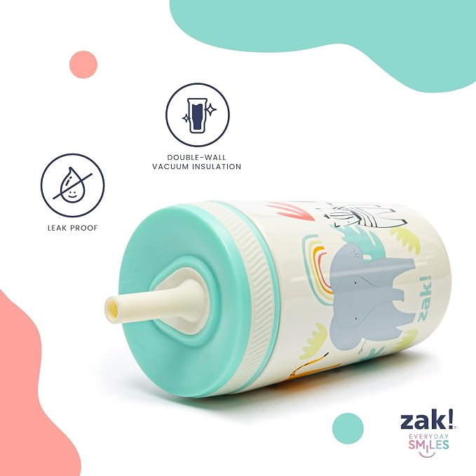 Zak Designs Disney Kelso Toddler Cups For Travel or At Home, 12oz Vacuum Insulated Stainless Steel Sippy Cup With Leak-Proof Design is Perfect For Kids (Mickey Mouse) - Image 4