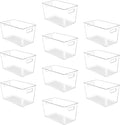 YIHONG 10 Pack Clear Pantry Organizer Bins, Plastic Containers by YIHONG