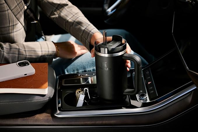 STANLEY Quencher H2.0 Flow State Tumbler, 14 oz, Blue Sky | Handle and Straw | 3-Position Lid | Cup Holder Compatible for Travel | Insulated Stainless Steel Cup | BPA-Free - Image 11