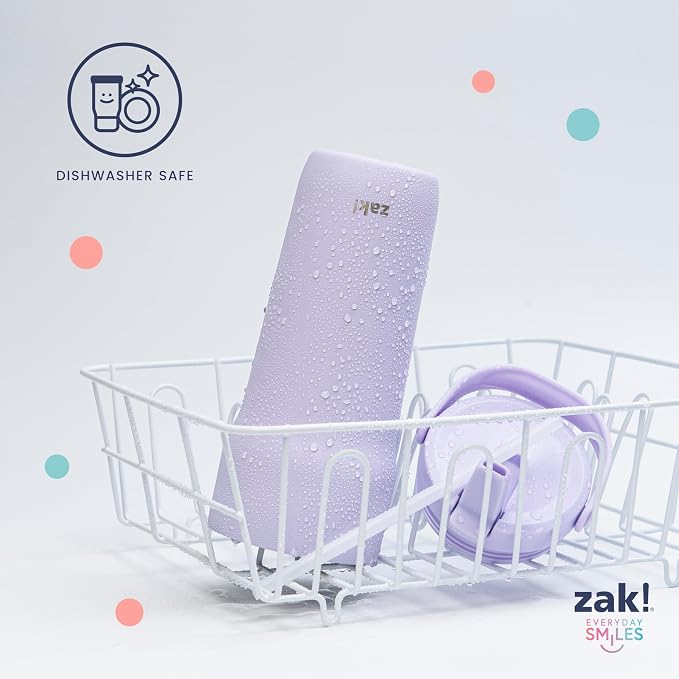 Zak Designs Sutton Travel Tumbler for On the Go, 30oz Stainless Steel with Vacuum Insulation, Straw Spout, Carry Handle for Cold Drinks (Cream White) - Image 4