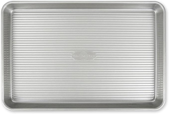 USA Pan Bakeware Nonstick Jelly Roll Baking Sheet Pan, Aluminized Steel by USAPan