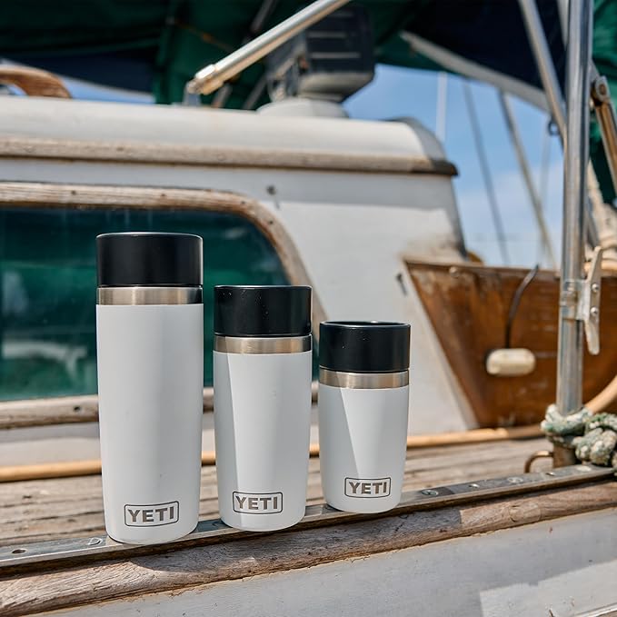 YETI Rambler 8 oz Travel Bottle, Stainless Steel, Vacuum Insulated with Leakproof Commuter Cap, Navy - Image 4