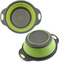 Green Round Silicone Collapsible Colander – Silicone Round Small Kitchen by KillersInstinctOutdoors
