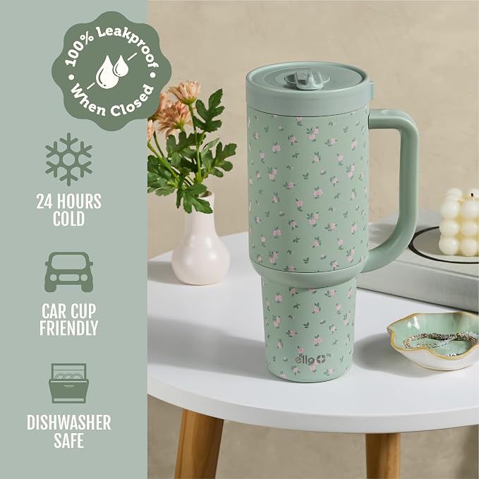 Ello Oasis 40oz Stainless Steel Tumbler - Full Bloom - Image 5
