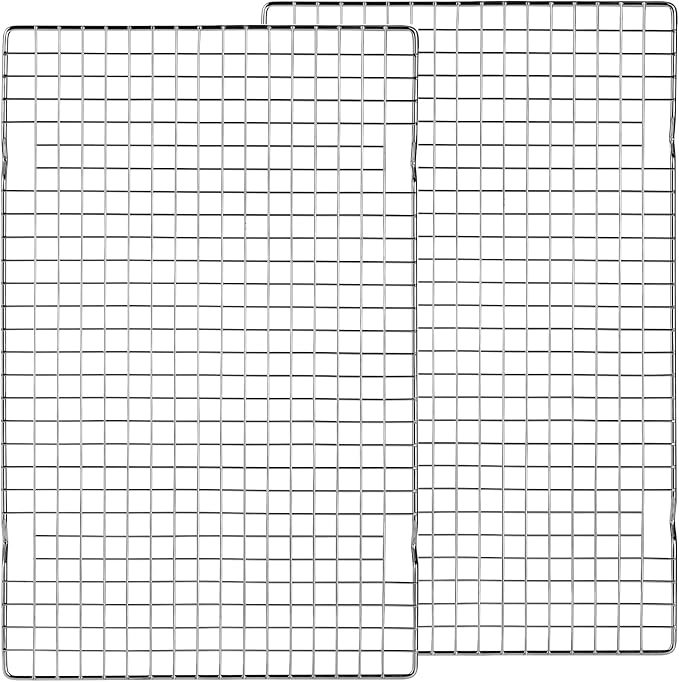 Tebery 2 Pack Heavy-Duty Wire Cooking Rack Baking Racks Fits Half Sheet Pan by Tebery