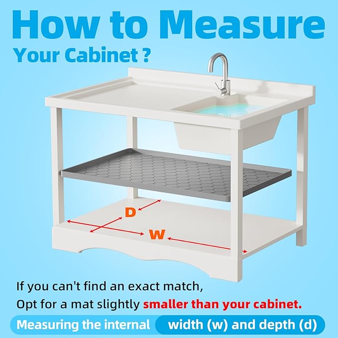 Winisok Silicone Under Sink Mat 37" x 22", kitchen Essentials and Gadgets - Image 6
