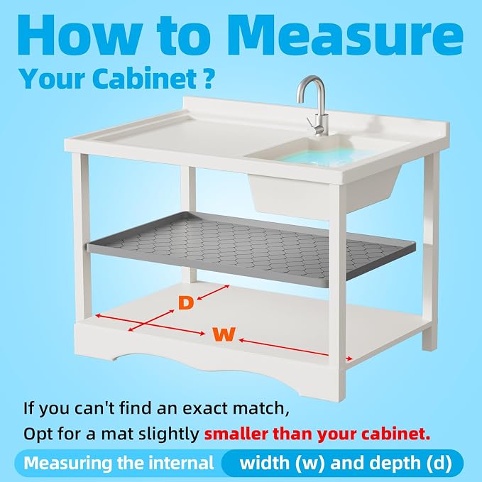 Winisok Silicone Under Sink Mat 28" x 19", kitchen Essentials and Gadgets - Image 7