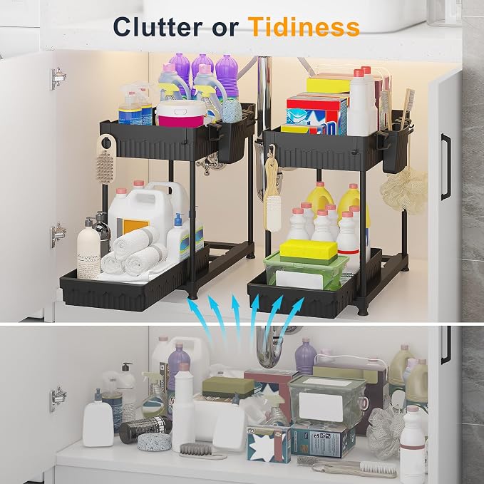 Sevenblue 2 Pack Multi-Purpose Under Sink Organizers and Storage, 2026 Pull Out - Image 2