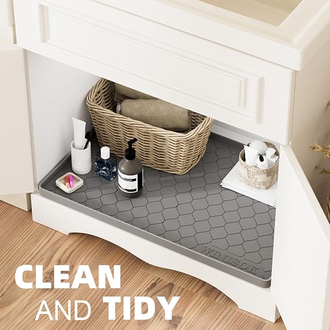 Winisok Silicone Under Sink Mat 34" x 19", kitchen Essentials and Gadgets - Image 4
