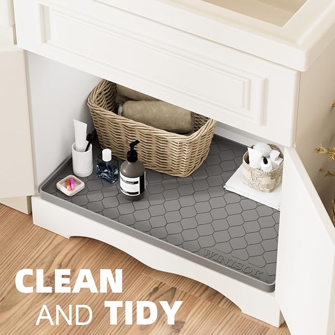 Winisok Silicone Under Sink Mat 25" x 19", kitchen Essentials and Gadgets - Image 4